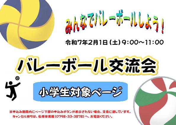 バレーボール交流会【小学生】